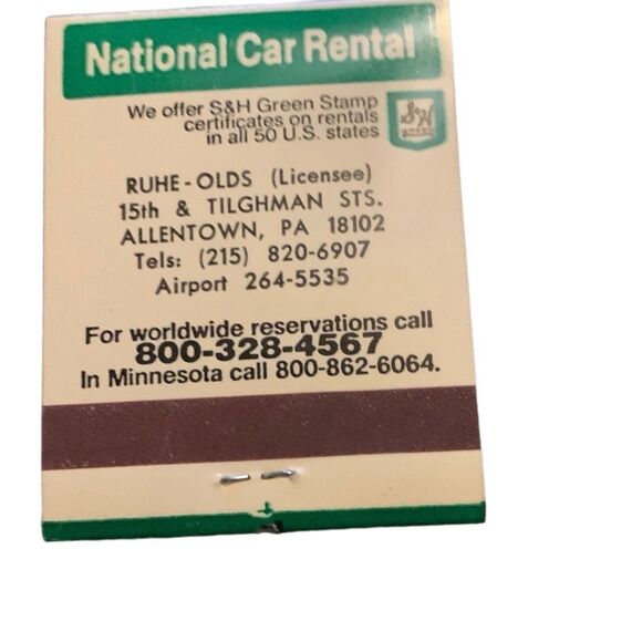 Vintage Matchbook National Car Rental The Perfect Promotional Matchbook - Picture 3 of 4